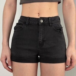 Black High Waisted Shorts, Denim Jean Shorts, Capsule Wardrobe Closet Staple